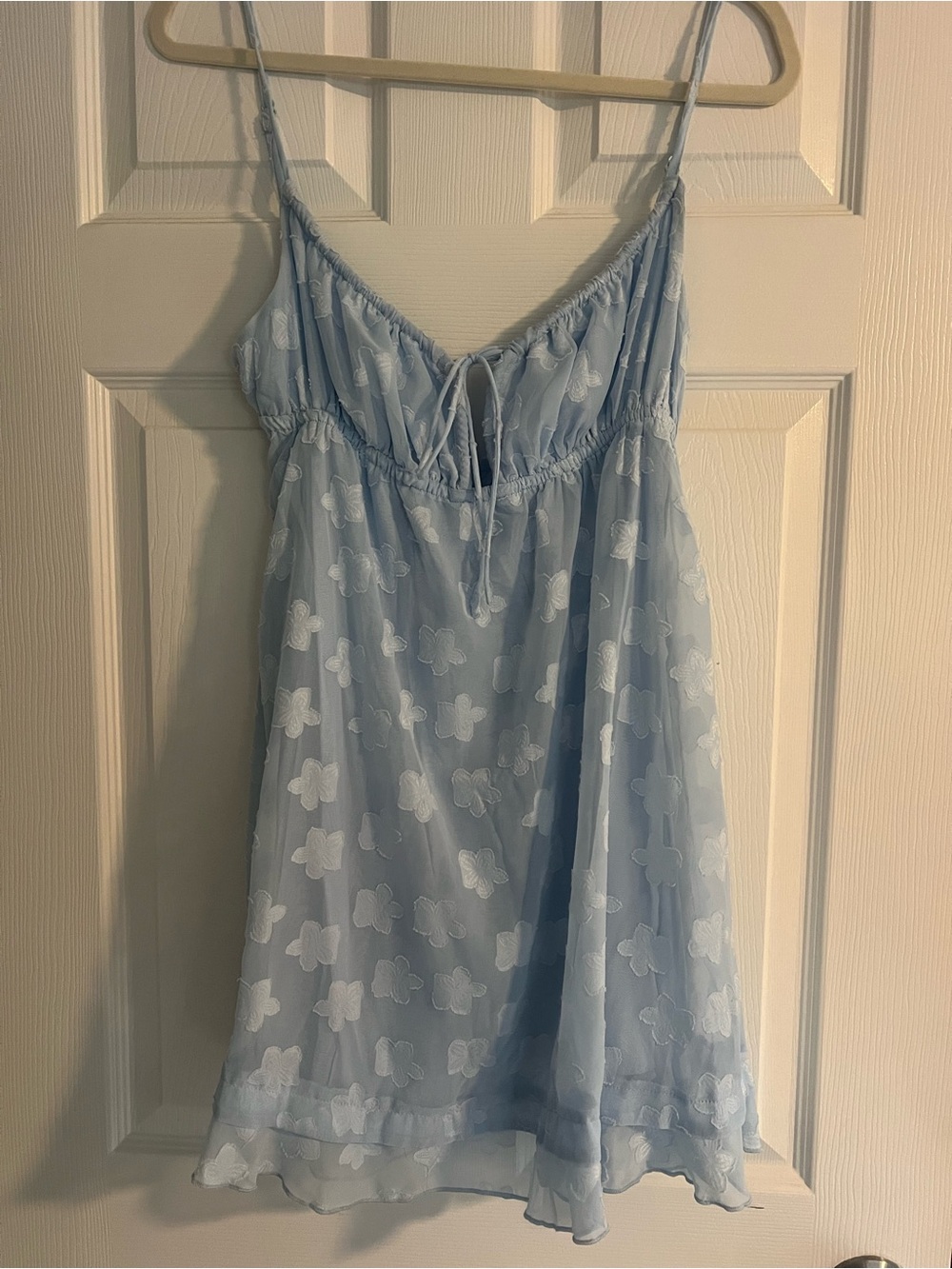 Princess Polly Empress of Love Mini Dress in Blue floral - Picture 4 of 5